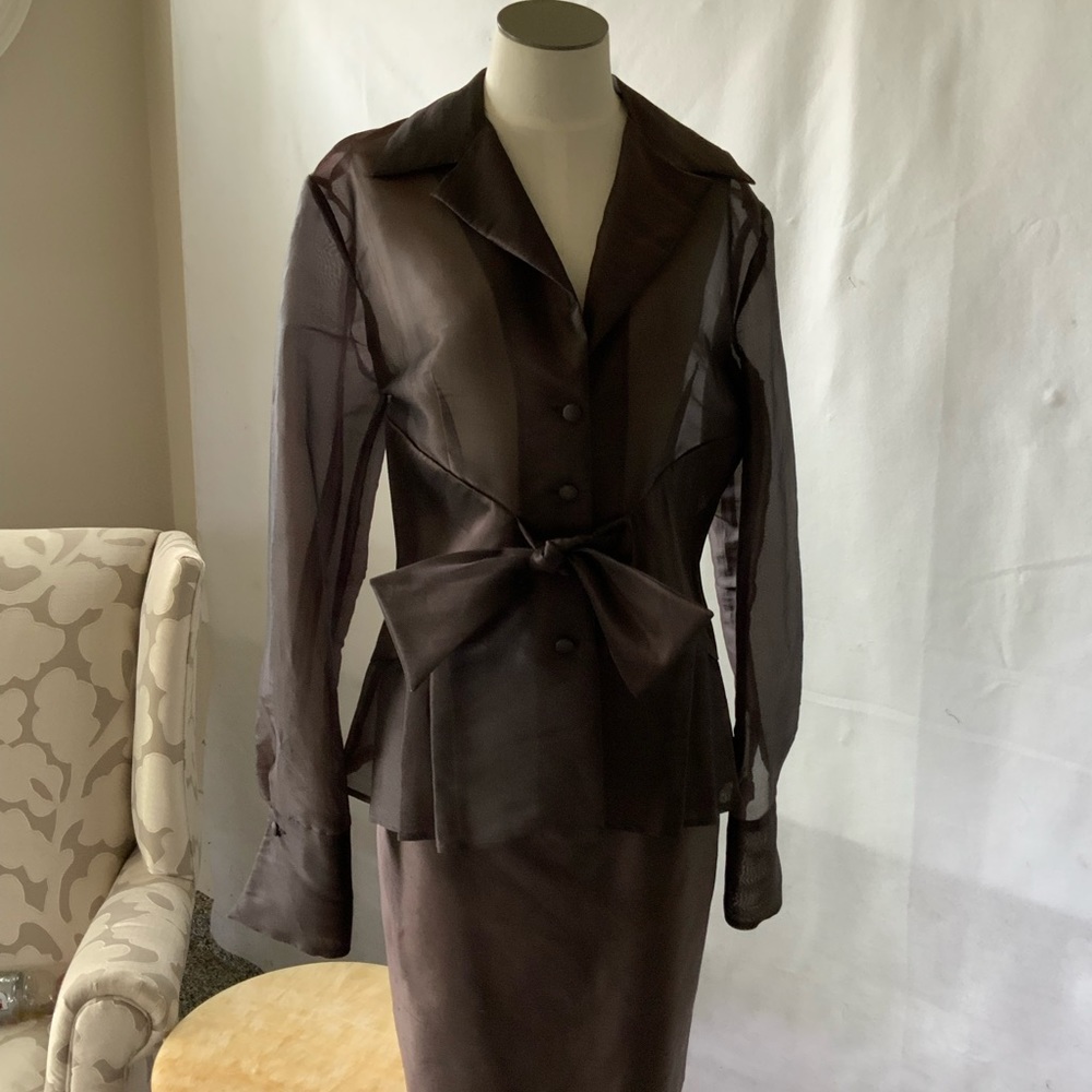Brown Silk suit